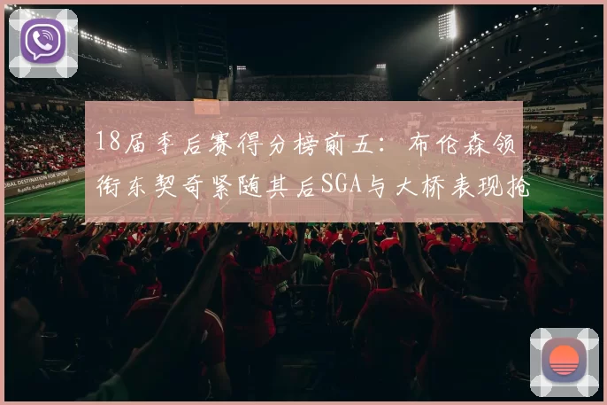 18届季后赛得分榜前五：布伦森领衔东契奇紧随其后SGA与大桥表现抢眼
